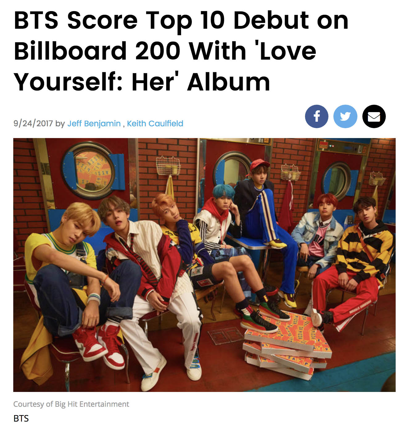 BTS Billboard chart