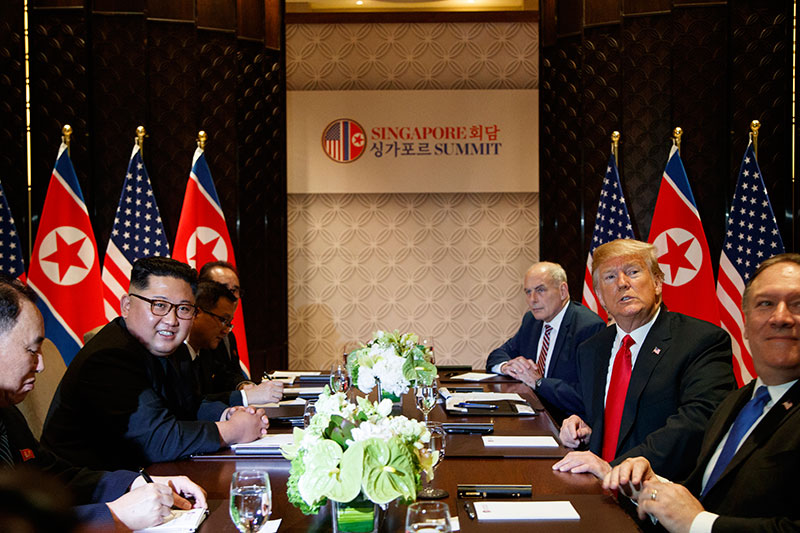 Historic summit starts between the U.S. and North Korean leaders