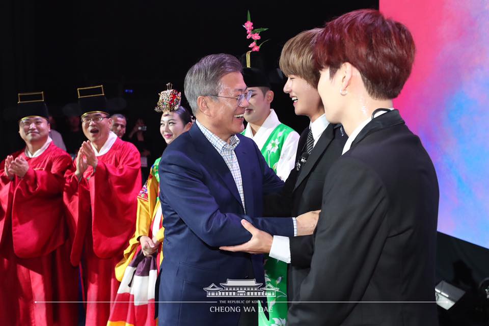 BTS and South Korean President Moon Jae-in