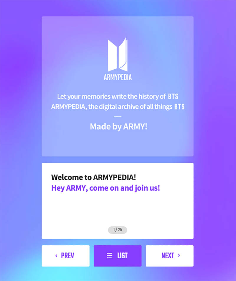 BTS opens Online Archive ‘ARMYPEDIA’ to Reach Out to ARMY