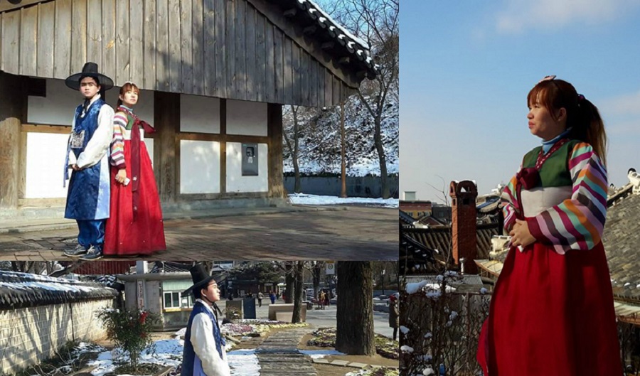 Wearing Hanbok in Freezing Temperature at Jeonju Hanok Village